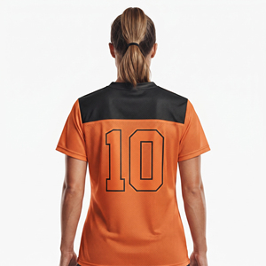 Camiseta de Lacrosse Personalizada por Sublimación para Mujer, Camiseta de Lacrosse Femenina Premium con Cuello en V y Manga Corta - Product Image 2