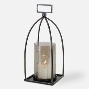 Iron Handmade Hurricane Candle Holder with Glass Votive New Style Tabletop <b>T</b> <b>Light</b> Candle Lantern for Wedding Centerpiece - Product Image 1