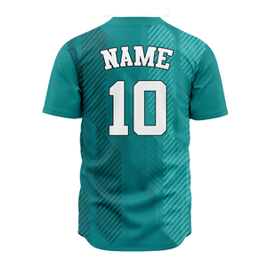 Maillot de baseball 100 % polyester pour adulte, couleur unie personnalisée, uniforme de sport pour équipe de baseball, haute qualité, grande taille, logo frontal - Product Image 5