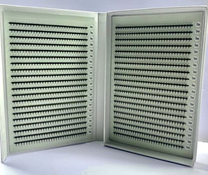 Extensiones de Pestañas de Pelo Sintético Hechas a Mano XL XXL Mini Tray Rapid Fans Fáciles de Usar Longitud Mixta 3D-20D Negro Mate Empaque Personalizado - Product Image 6