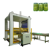 Ligne de production automatique de mise en conserve pour concombre mariné avec laveur de produits en conserve et en boîte, pasteurisateur, échangeur de chaleur