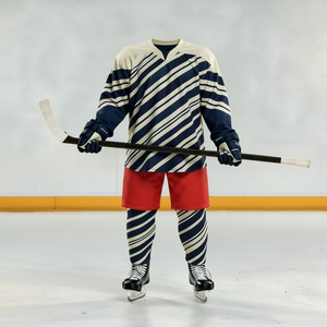 Maillot de hockey sur glace par sublimation, kit d'équipe personnalisé, tissu polyester, grande taille, uniforme sportif professionnel - Product Image 5