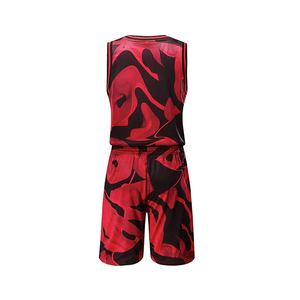 Tenues de basketball imprimées pas chères pour équipes, avec logo frontal, respirantes, séchage rapide, en polyester, vente en gros, fabricant en vrac, toutes saisons - Product Image 2
