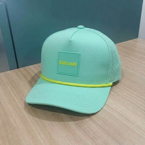 Gorra de Golf Personalizada OEM ODM de 5 Paneles con Logotipo Perforado Cortado a Láser, Parche Ajustable, Sombrero para Exteriores, Marca Privada, Bajo MOQ, Pedido al por Mayor - Product Image 2