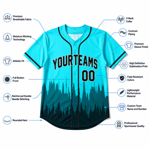 เสื้อเบสบอลแบบกำหนดเอง Yourteams 00 แบบซับลิเมชั่น แขนสั้น แห้งเร็ว ติดกระดุมด้านหน้า สำหรับผู้ใหญ่ ทั้งชายและหญิง ชุดกีฬา - Product Image 6