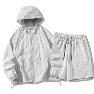 Veste coupe-vent à capuche pour femme, en polyester tissé, à fermeture éclair sur toute la longueur, coupe-vent, pour l'automne, vente en gros - Product Image 1
