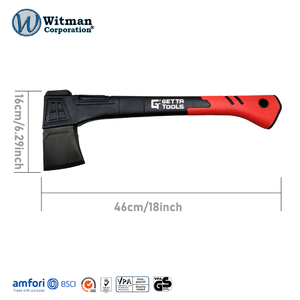46cm Splitting Axe Securely Fixed Grade-A Carbon Steel Head Aggressive Cutting Wedge Anti Shock Handle with <b>Sharpening</b> Stone - Product Image 2