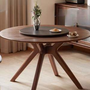 <b>Round</b> <b>dining</b> <b>table</b>, wooden <b>dining</b> <b>table</b>, <b>solid</b> <b>wood</b> <b>dining</b> <b>table</b>, <b>round</b> <b>wood</b> <b>table</b>, pedestal <b>dining</b> <b>table</b>, modern <b>dining</b> <b>table</b>, - Product Image 2