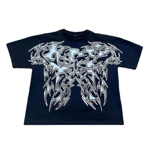 Custom Men's 100% Cotton Regular Fit Cropped T-Shirt Streetwear Heavy Weight 340g Breathable Quick Dry High Quality Casual Solid - Product Image 1