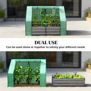 Mini-lieu de culture gris foncé et vert, serre portable pour l'extérieur - Product Image 2