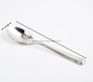 Cuillère à dîner en acier inoxydable avec manche en bois |   Vaisselle de luxe moderne à finition miroir, compatible lave-vaisselle, idéale pour les fêtes à la maison et au restaurant - Product Image 6