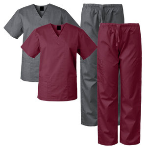 OEM Hospital Wear Polyester Spandex Workwear Scrubs Uniform Hospital Male Staff Medical Scrubs Nurse Uniform Set - Product Image 3
