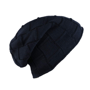 Trendy Knitted Wool Blend <b>Beanie</b> Cap Breathable <b>Waterproof</b> Unisex Winter Warm for Europe and America Market Custom OEM - Product Image 1