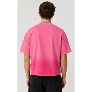 เสื้อยืดทรงบ็อกซี่โอเวอร์ไซส์ ผ้าคอตตอนพรีเมียม 240 GSM หนัก น้ำหนักมาก สีไล่ระดับแบบออมเบร ไม่มีลาย - Product Image 1