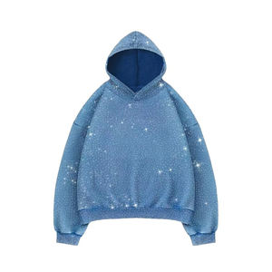Dernier style, prix abordable, sweat à capuche léger pour homme, sweat à capuche avec strass, prix bas, respirant, anti-plis, sweat à capuche avec strass pour homme - Product Image 1
