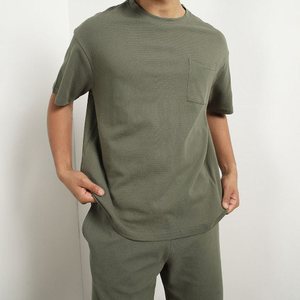 Ensemble T-shirt et short streetwear homme haute qualité, été, logo personnalisé, écologique, respirant, 100% coton molletonné tricoté - Product Image 3