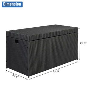 Pratica e Semplice Scatola Portaoggetti da Esterno in Rattan Nera con Quattro Scomparti - Product Image 4