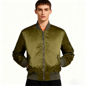 <b>Lightweight</b> <b>Men</b>’s Bomber <b>Jacket</b> with Comfortable Fabric and Premium Stitching Details - Product Image 1