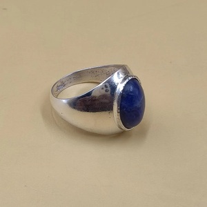 Natural Lapis Lazuli 925 Sterling <b>Silver</b> <b>Men's</b> <b>Ring</b>, Handmade Gemstone Statement <b>Ring</b> <b>for</b> <b>Men</b>, Vintage Jewelry Gift - Product Image 5