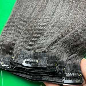 Nouvel arrivage Double Drawn kinky Straight clip ins Raw 8 à 32 pouces trame de cheveux vietnamien - Product Image 6