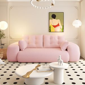 78.7\" Multi-Functional <b>Foldable</b> for Teddy Fabric Foam Sleeper <b>Sofa</b> <b>Bed</b> Lazy Human Dog <b>Bed</b> 3 in 1 Comfy Couch - Product Image 2