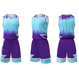 Mesh Breathable Basketball Uniforms Set Blank Polyester Custom Team Practice Training Jerseys Sports Shorts Clothing Plus Sizes - Product Image 2