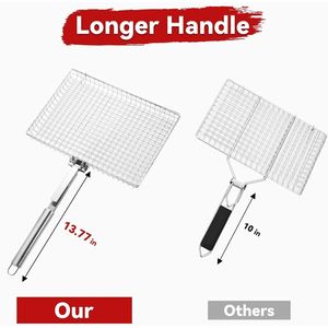 Cesta Extra Grande para Asar Pescado, Camarones y Vegetales, Accesorios para Parrilla al Aire Libre, Regalos para Hombres Amantes de la Cocina al Aire Libre - Product Image 2