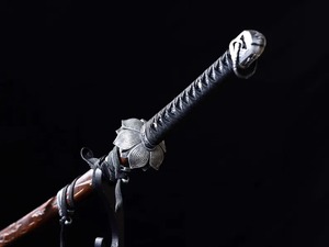 Lame dentelée en acier au carbone avec manche en bois, dos droit, qualité industrielle, épaisseur 0,6 mm, OEM, 90 cm, lame simple incluse - Product Image 4