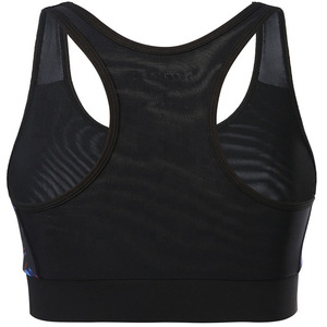 เสื้อชั้นในกีฬาสำหรับผู้หญิงแบบ Racerback ระดับการซัพพอร์ตปานกลาง ระบายอากาศได้ดี พิมพ์ลายตาข่ายด้านหลัง ชุดออกกำลังกาย ผ้ายืดสแปนเด็กซ์ โพลีเอสเตอร์ - Product Image 2