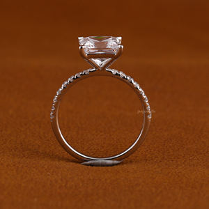 Anillo de Compromiso con Diamante Creado en Laboratorio, Corte Princesa, 3.5 CT, Anillo de Diamante de Oro Real de 14k Personalizado, Proveedor Mayorista - Product Image 5