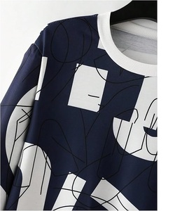 Sudadera de algodón cómoda para hombre, de manga larga, con cuello y hombros caídos, estampada, de la marca OEM, la más vendida, procedente de Bangladesh. - Product Image 4