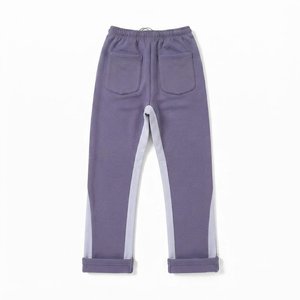 Conjuntos de chándal con capucha morados personalizados para hombre con logo blanco y estampado de estrellas, mangas largas, ropa de calle para adultos, ropa de otoño de algodón. - Product Image 6