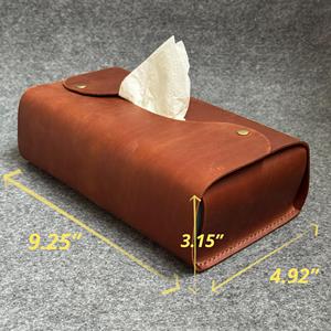 Boîte à mouchoirs en cuir véritable de qualité supérieure, style vintage, pour restaurant haut de gamme -LTBC-0014 - Product Image 2