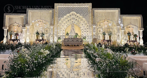Beautiful <b>Backdrop</b> <b>Frame</b> With Mirror Work For Wedding Decor Setup for Outdoor Weddings - Product Image 5
