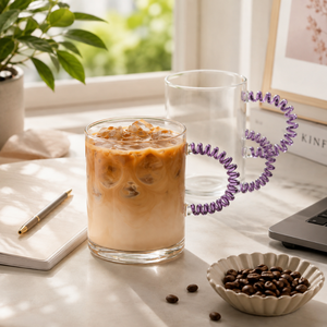 Tasse à café en verre borosilicate coloré de 400 ml, faite à la main, sans plomb, pour expresso et latte, vente en gros - Product Image 5