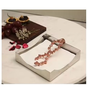 Porte-serviettes en papier doré de style européen moderne, accessoires de décoration de table en métal de qualité supérieure, vente chaude - Product Image 5