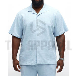 Conjunto de Dos Piezas Casual de Verano Ligero y Transpirable para Hombre, Top de Manga Corta y Pantalones Cortos, Nueva Llegada, Venta al Por Mayor - Product Image 3