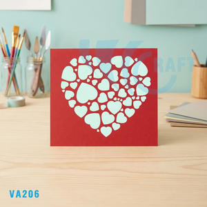 Carte Pop-up « Mon Cœur a des Ailes » Faite à la Main, Style Animal Personnalisé, Carte de Vœux Amour en Papier 120x120mm, Impression Offset, Découpe Laser, Tendance Actuelle - Product Image 4