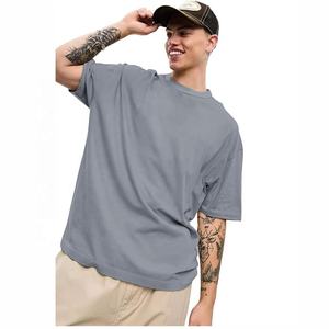 Camiseta gráfica recortada de peso pesado de alta calidad para hombre, camiseta informal de gran tamaño de 100% algodón personalizable en blanco - Product Image 5