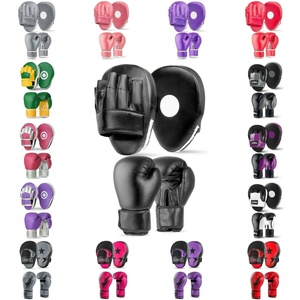 Mitaines de frappe incurvées professionnelles en cuir de vachette durable, sur mesure, pour la boxe et le Muay Thai AS-FP-28 - Product Image 2