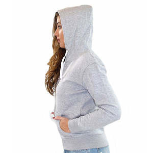 Sweat à capuche zippé personnalisé en velours pour femme, anti-boulochage et respirant - Product Image 4