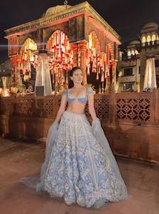 Indian Traditional Wedding Wear Lehenga Choli Beautifully Designed in <b>Sequins</b> Work for Special Occasion and Function for Women - Product Image 4