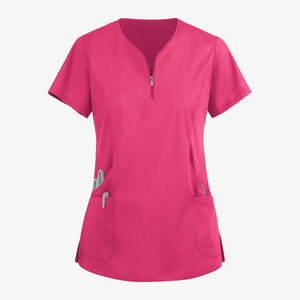OEM Fashionable Women <b>Scrubs</b> <b>Sets</b> Stylish Short Sleeve Jersey Quick-drying Breathable Work Nursing <b>Scrub</b> <b>Sets</b> - Product Image 5