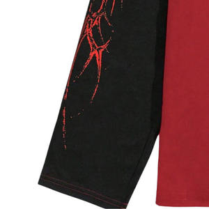 T-shirt Homme Rouge Double Couche à Manches Longues – Vente en Gros – Tenue Décontractée d'Été pour le Jogging – T-shirts Imprimés Double Couche - Product Image 6