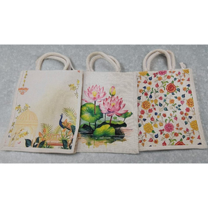 <b>Printed</b> Cotton Canvas Bag-Durable Lightweight Single Tier for Bedroom Wardrobe & Outdoor Use - Product Image 1