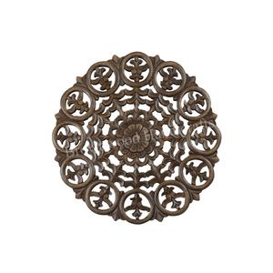 Panneau de décoration murale de luxe sculpté à la main au design unique Panneau mural rond décoratif en bois MDF Panneau mural en bois Décoration de chambre et de bureau - Product Image 1