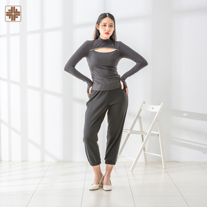 Camiseta de Cuello Alto para Mujer, Antibacteriana, Transpirable, Informal, Tejida, Ecológica, Sólida, con Aberturas, Ajustada - Product Image 4