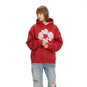 เสื้อฮู้ดโอเวอร์ไซส์สไตล์สตรีทแวร์ผ้าคอตตอนหนานุ่มจากอเมริกา รุ่น 1 1 แบบสวมหัว มีกระเป๋าปักลาย เป็นมิตรต่อสิ่งแวดล้อม ระบายอากาศได้ดี สำหรับผู้ชาย - Product Image 2