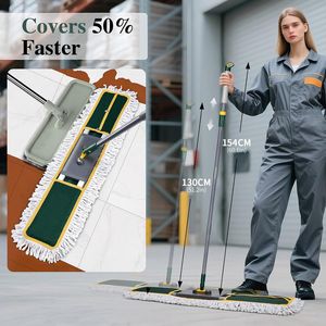For Masthome Heavy Duty 36\" Commercial <b>Mop</b> Industrial Floor Cleaning with 60\" Long Hand 3 Reusable Dust Pads Commercial <b>Mop</b> - Product Image 2
