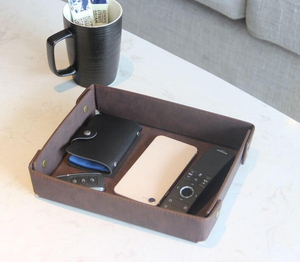 Bandeja de Cuero Genuino con Base Gruesa, Construcción Duradera, Organizador de Escritorio, Tamaño Personalizado, Bandeja de Cuero Real GLTY-0075 - Product Image 6
